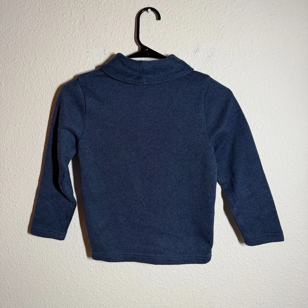 Old‎ Navy Shawl Collar Sweater Boys S 6-7 Navy Blue Long Sleeves Fleece Pullover